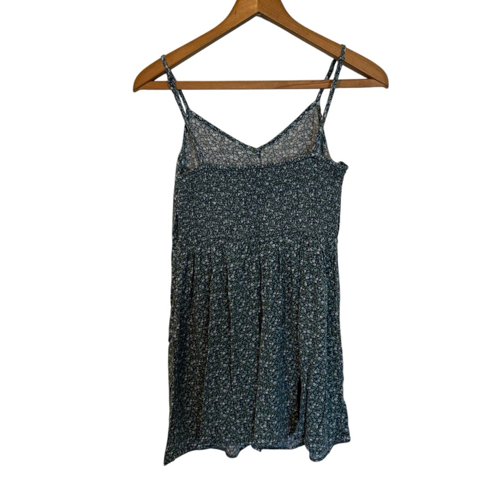 Aerie Blue Floral Button Swing Flowy Dress Size M. - Picture 2 of 8